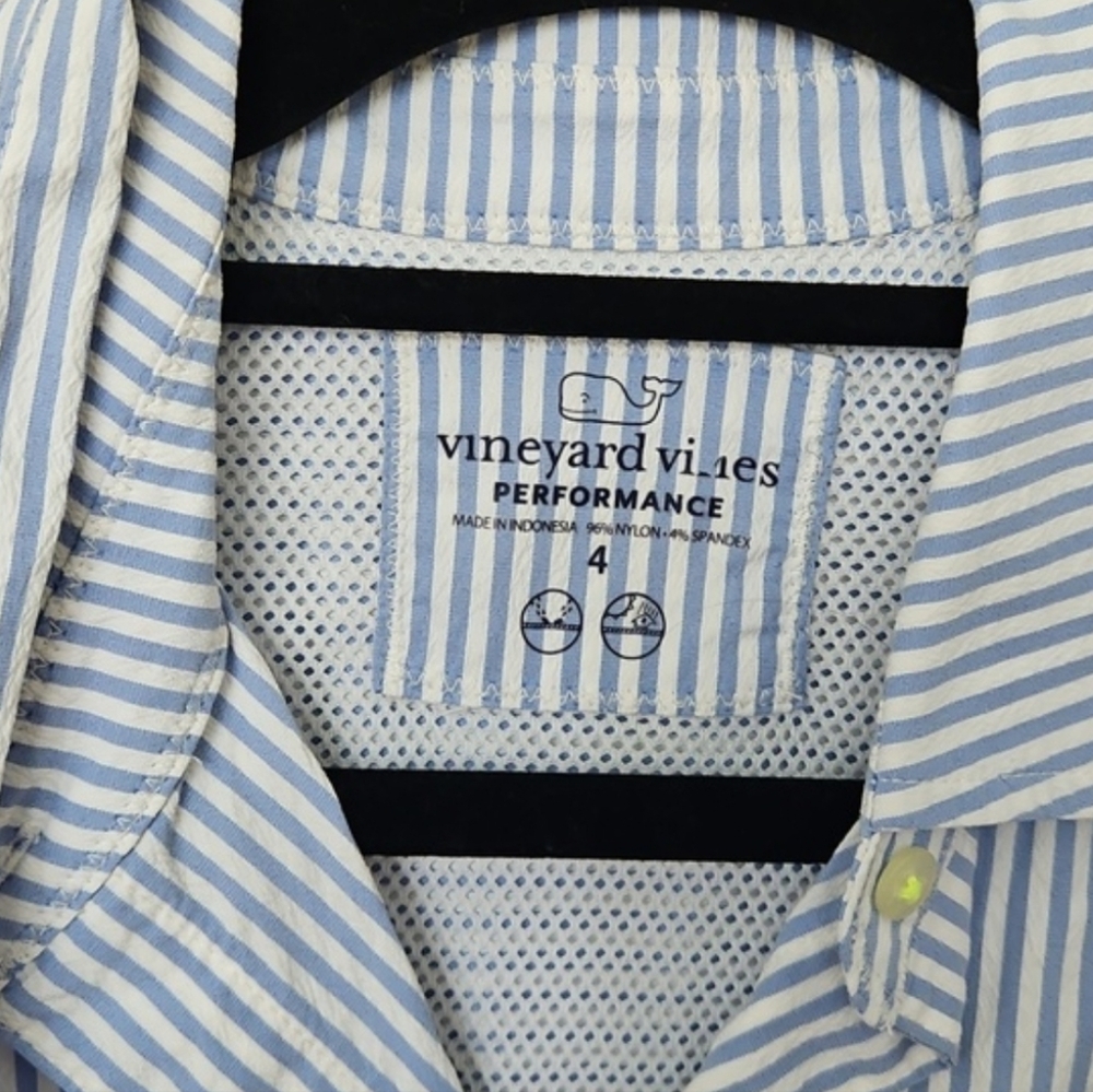 Vineyard Vines Blue and White Striped Coverup - Picture 4 of 11